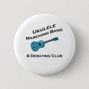 Chapa Redonda De 5 Cm Banda del Ukulele y club de la discusión