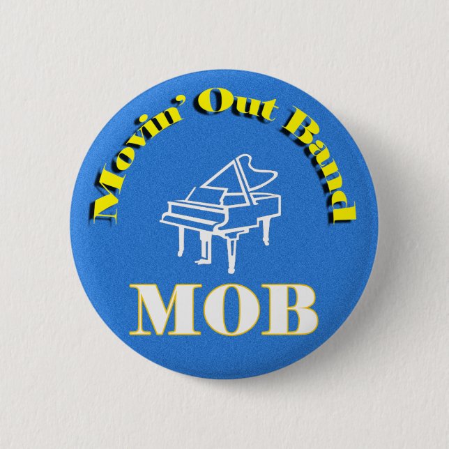 Chapa Redonda De 5 Cm Banda Movin 'Out (Anverso)