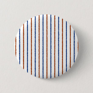 Chapa Redonda De 5 Cm Bandas azules marrón y naval con líneas desiguales