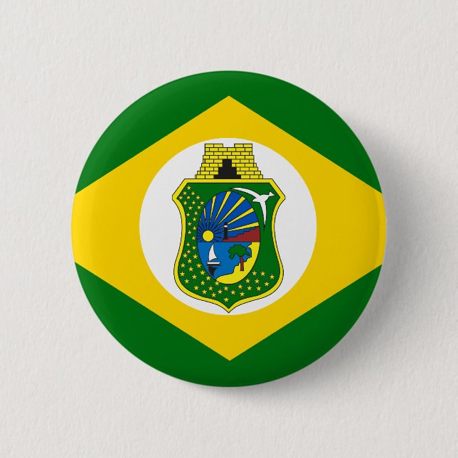 Chapa Redonda De 5 Cm Bandeira Ceará Brasil (Anverso)