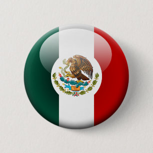 Chapa Redonda De 5 Cm Bandera 2,0 de México