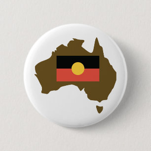 Chapa Redonda De 5 Cm Bandera aborginal