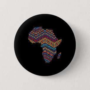 Chapa Redonda De 5 Cm Bandera africana Kente Cloth Orgullo negro African