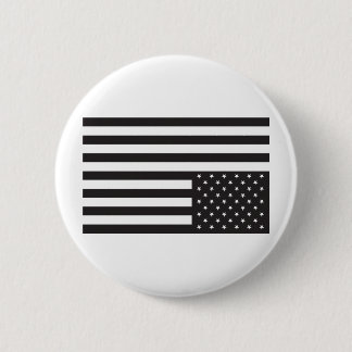 Chapa Redonda De 5 Cm Bandera americana al revés en negro