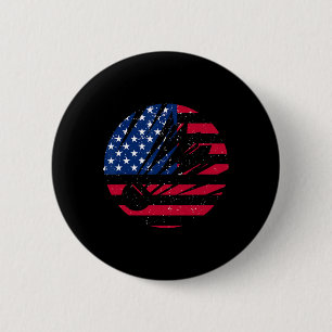 Chapa Redonda De 5 Cm Bandera Americana Badminton Camisas Hombres Patrió