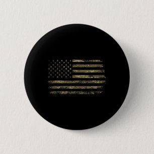 Chapa Redonda De 5 Cm Bandera Americana De Camuflaje Usa Hombres Chicos