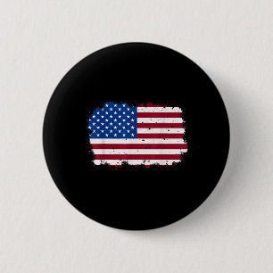 Chapa Redonda De 5 Cm Bandera Americana De EE. UU. Cool Patriótica EE. U
