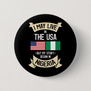 Chapa Redonda De 5 Cm Bandera Americana De Nigeria Regalos De Raíces Nig