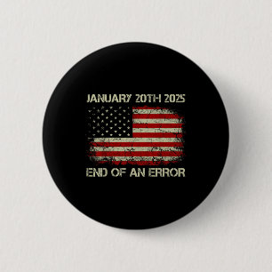 Chapa Redonda De 5 Cm Bandera Americana Fin De Error 20 De Enero De 2025