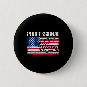 Chapa Redonda De 5 Cm Bandera Americana Mas Divertido Pescar Retro Profe