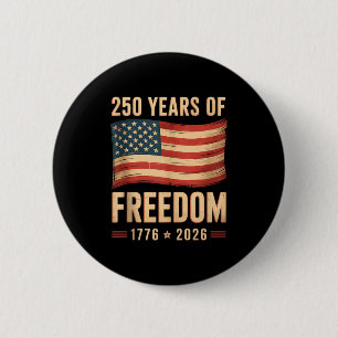 Chapa Redonda De 5 Cm Bandera americana patriótica 4 de julio 250 aniver