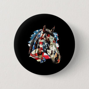 Chapa Redonda De 5 Cm Bandera Americana Patriótica Vintage Usa 4 De Juli