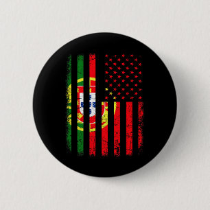 Chapa Redonda De 5 Cm Bandera americana portuguesa Orgullo de Portugal A