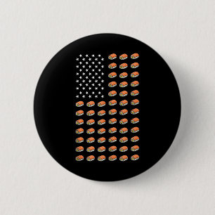 Chapa Redonda De 5 Cm Bandera Americana Sushi Comida Usa Patriotismo Pat
