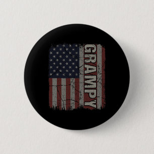 Chapa Redonda De 5 Cm Bandera Americana Vintage Día del Padre 4 de Julio
