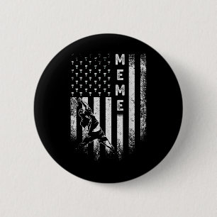 Chapa Redonda De 5 Cm Bandera Americana Vintage Usa Orgullosa Mema de Bá