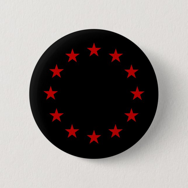 Chapa Redonda De 5 Cm Bandera Anarquista Europea (Anverso)