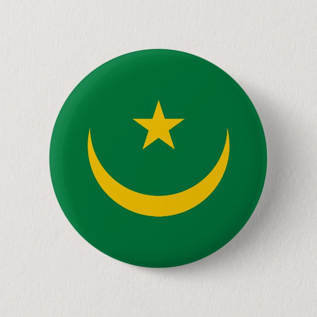 Chapa Redonda De 5 Cm Bandera antigua de Mauritania (Anverso)