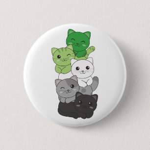 Chapa Redonda De 5 Cm Bandera Aromántica Orgullo No Binario Lgbtq Cuto G