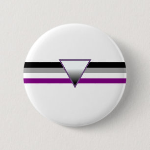 Chapa Redonda De 5 Cm Bandera asexual del orgullo