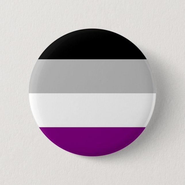 Chapa Redonda De 5 Cm Bandera asexual del orgullo (Anverso)