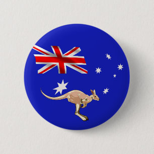 Chapa Redonda De 5 Cm Bandera australiana