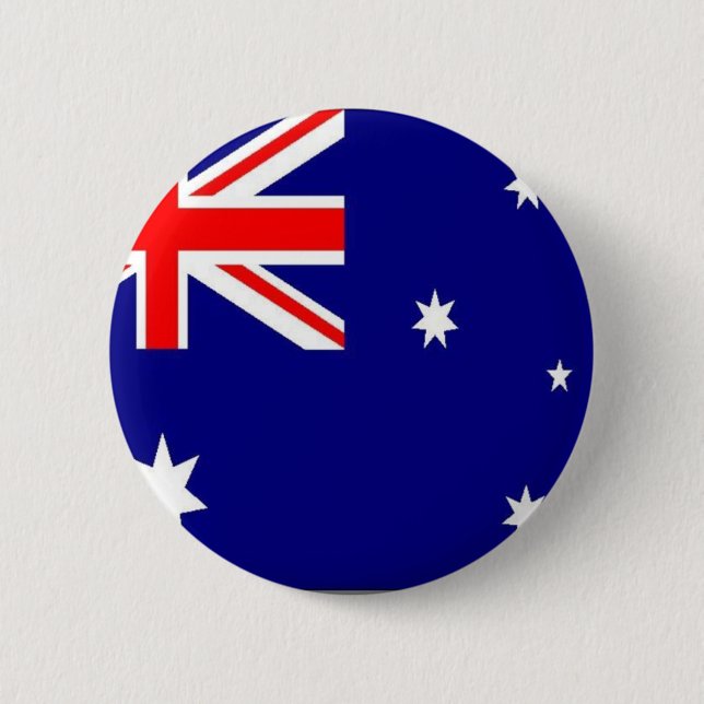 Chapa Redonda De 5 Cm Bandera australiana (Anverso)