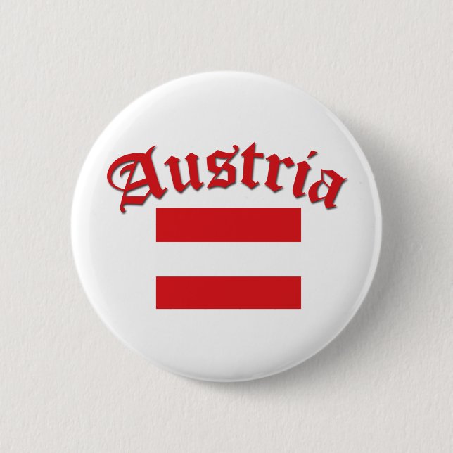 Chapa Redonda De 5 Cm Bandera austríaca (Anverso)