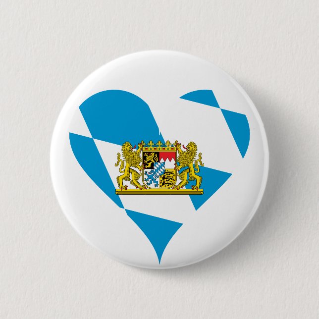 Chapa Redonda De 5 Cm Bandera bávara (Anverso)