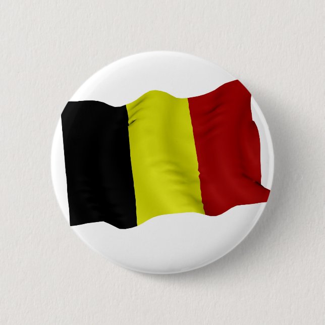 Chapa Redonda De 5 Cm Bandera belga (Anverso)