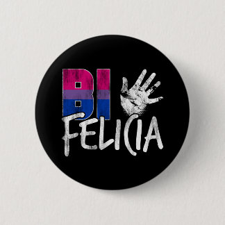 Chapa Redonda De 5 Cm Bandera bisexual divertida del orgullo de Felicia