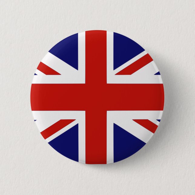 Chapa Redonda De 5 Cm Bandera británica (Anverso)