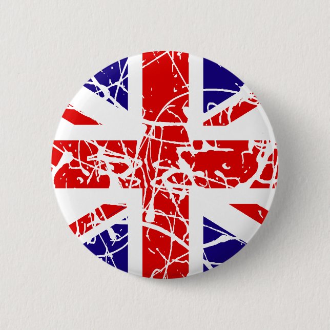Chapa Redonda De 5 Cm Bandera BRITÁNICA (Anverso)