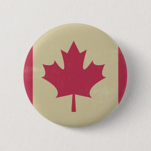 Chapa Redonda De 5 Cm bandera canadiana