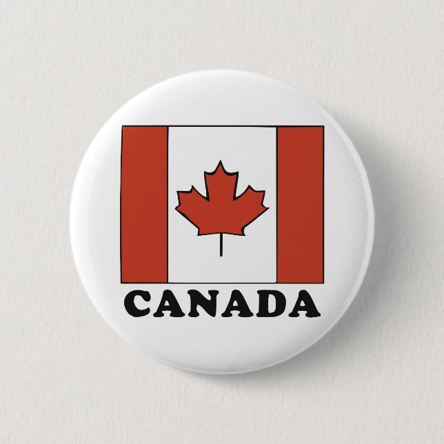 Chapa Redonda De 5 Cm Bandera canadiense (Anverso)