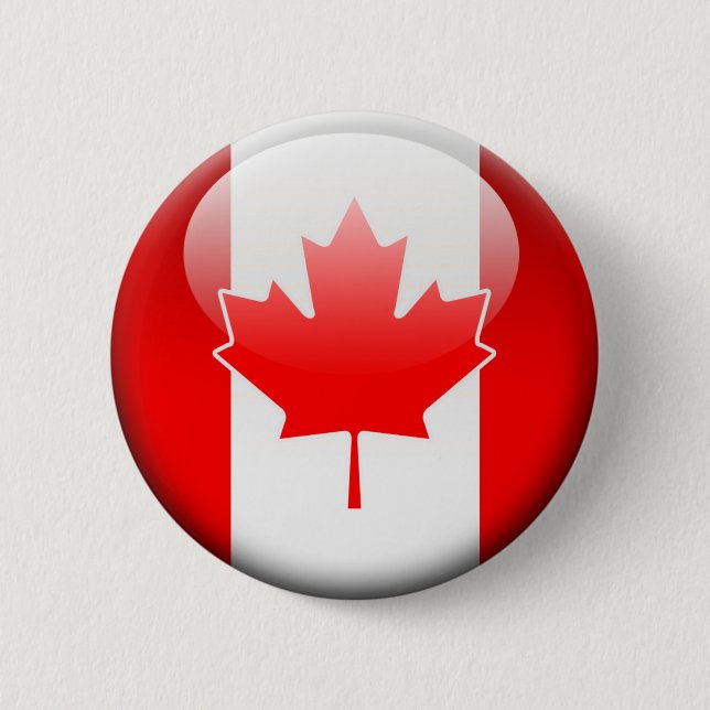 Chapa Redonda De 5 Cm Bandera canadiense 2,0 (Anverso)