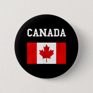 Chapa Redonda De 5 Cm Bandera canadiense Maple Leaf Bandera canadiense