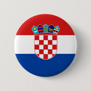 Chapa Redonda De 5 Cm Bandera croata