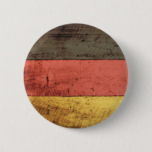 Chapa Redonda De 5 Cm Bandera de Alemania de madera antigua