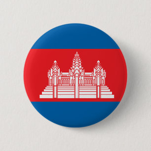Chapa Redonda De 5 Cm Bandera de alta calidad de Camboya