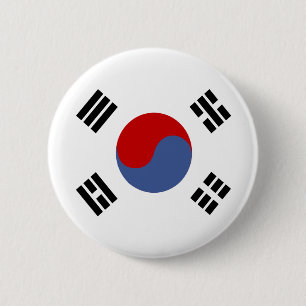 Chapa Redonda De 5 Cm Bandera de alta calidad de la Corea del Sur
