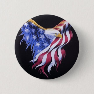 Chapa Redonda De 5 Cm Bandera de American Eagle