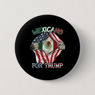 Chapa Redonda De 5 Cm Bandera De Amistad Con México Para Trump 2024