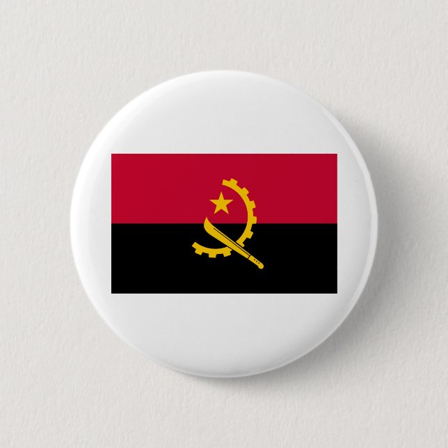 Chapa Redonda De 5 Cm Bandera de Angola (Anverso)
