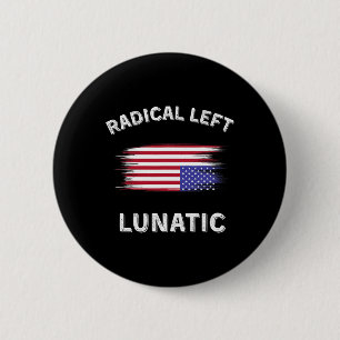 Chapa Redonda De 5 Cm Bandera de angustia demócrata divertida antitrump