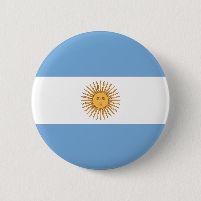 Chapa Redonda De 5 Cm Bandera de Argentina (Anverso)