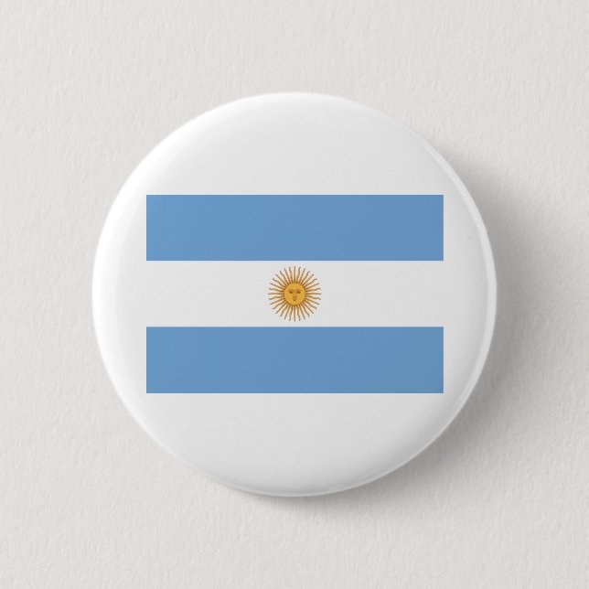 Chapa Redonda De 5 Cm Bandera de Argentina (Anverso)
