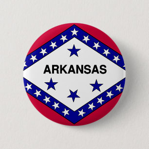 Chapa Redonda De 5 Cm Bandera de Arkansas