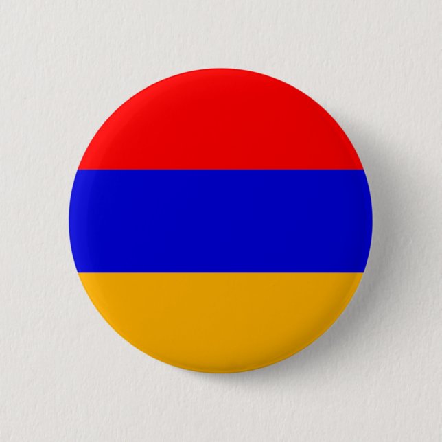 Chapa Redonda De 5 Cm Bandera de Armenia; Armenio (Anverso)