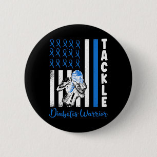 Chapa Redonda De 5 Cm Bandera de ataque Estados Unidos Diabetes Azules D